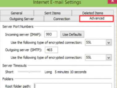 IMAP Settings For Outlook - Rediffmail Support